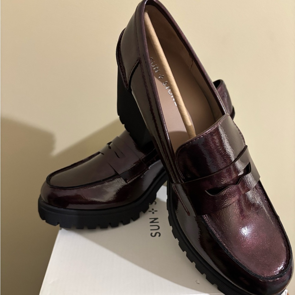 Sun + Stone Deep Burgundy Loafers